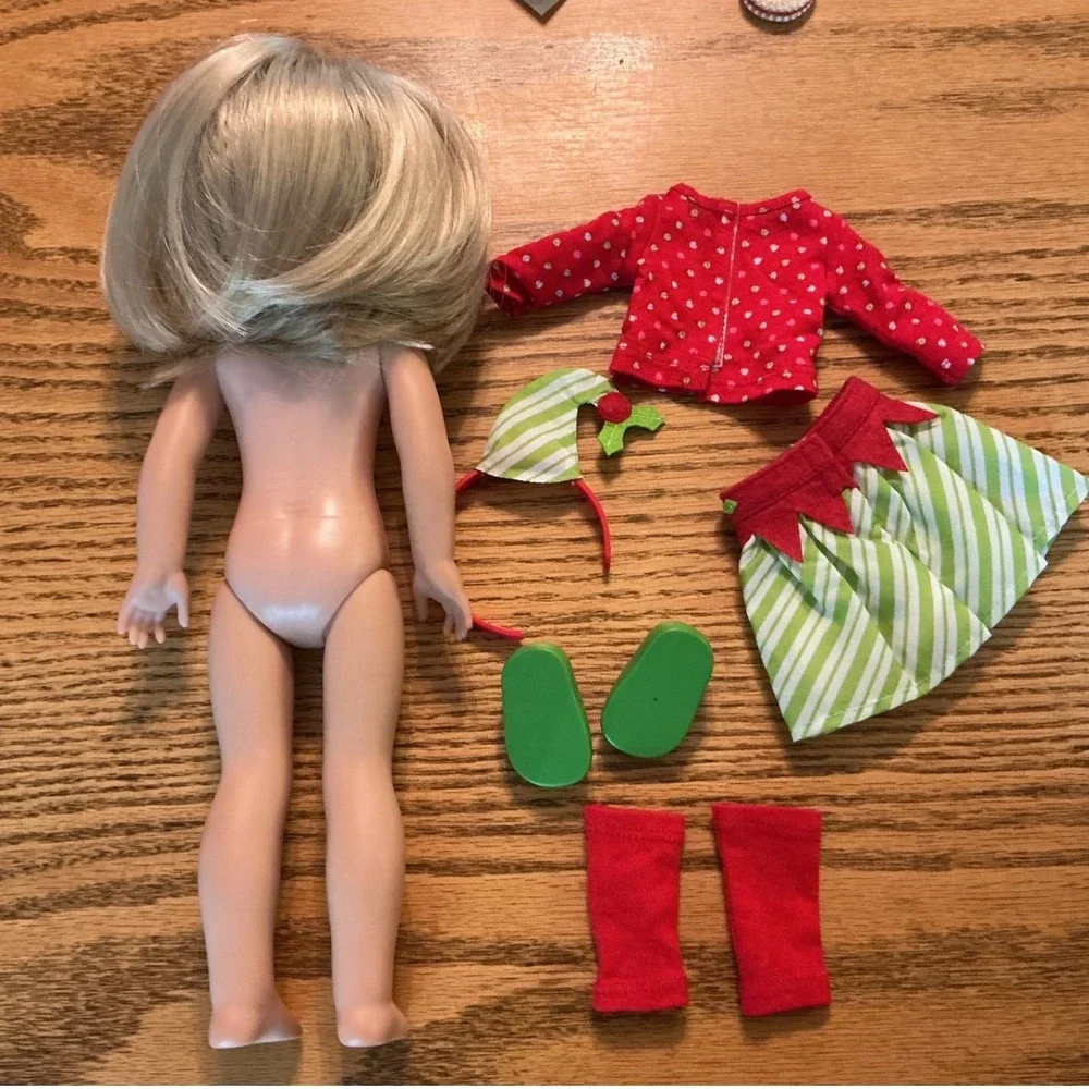 American Girl WellieWishers Camille Doll Holiday Elf Outfit Winter Accessory Lot